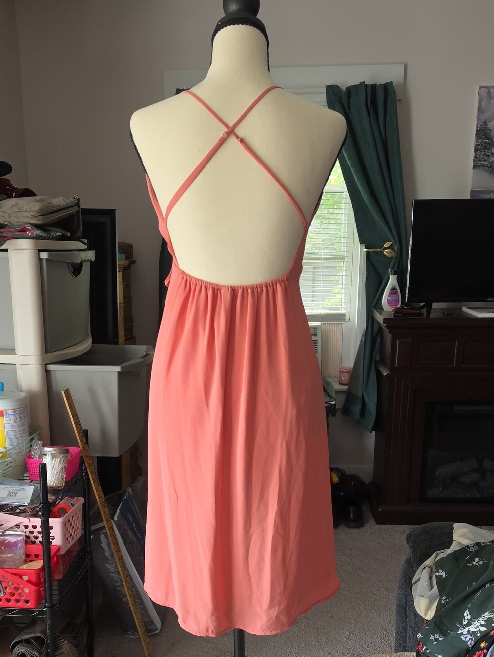 Lush Wrap Midi Dress-Size Small - Picture 10 of 10